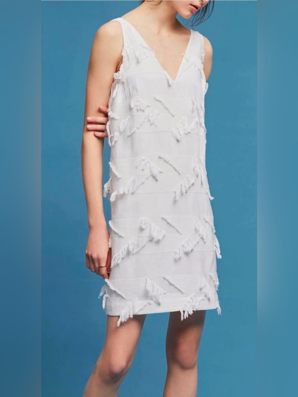 MAEVE White Sleeveless Sheath Dress, Size 2